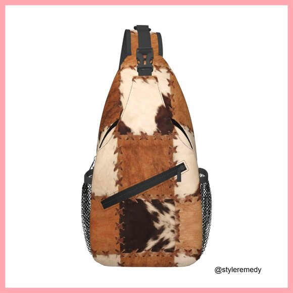 Polyester Crossbody Sling Backpack with Adjustable Padded Strap